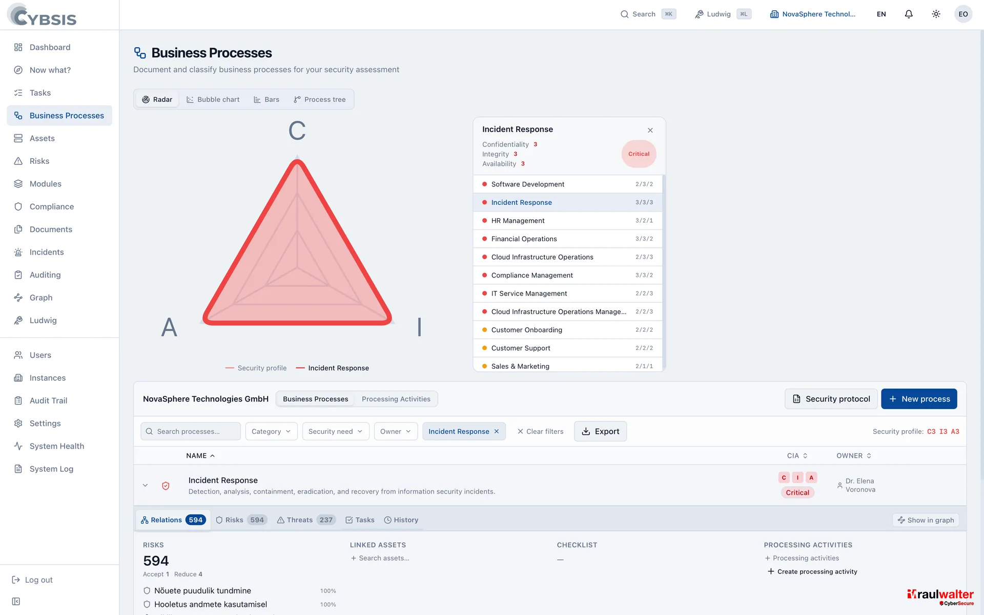 Business processes — Cybsis 2.0